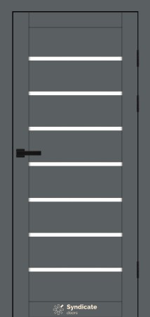 Двері Syndicat Doors PVC 102 Графітіко сатинове скло